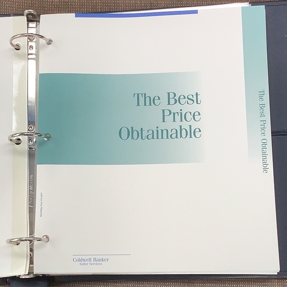 Real Estate COLDWELL BANKER STAND UP PRESENTATION BINDER 7 tabs 3 ring Realtor - Picture 8 of 13